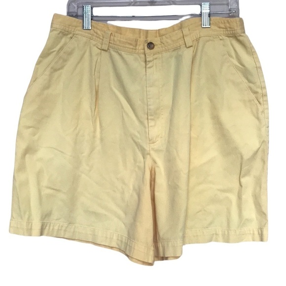 VINTAGE St Johns Bay yellow ultra high waist shorts 16 - Picture 1 of 7